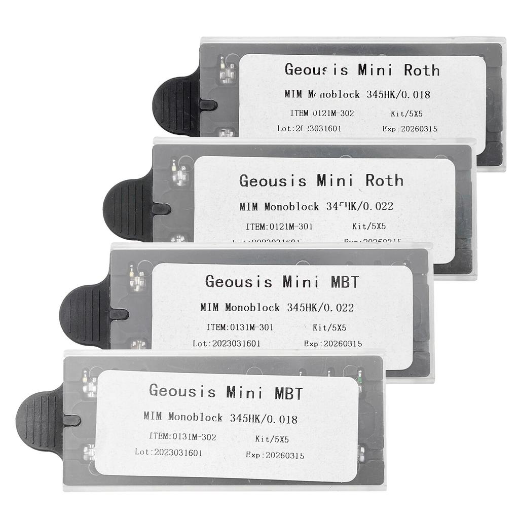 Стоматологические ортодонтические брекеты металлические Geousis Mini Roth/MBT 022/018 345 крючки MIM моноблок для зубов стоматологические материалы