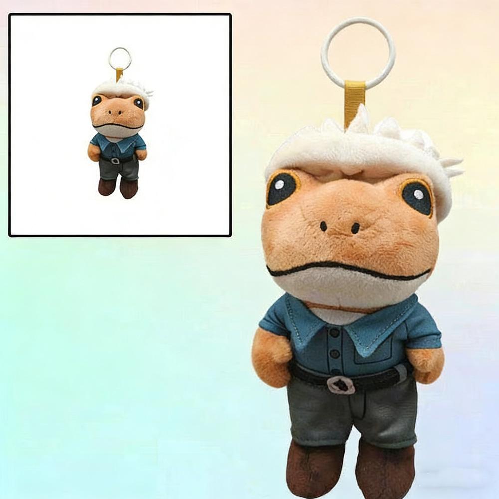 CutePuerto Rican Singer Bad Bunny Frog Plush Keychain Stuffed Doll Backpack Pendant Kids Toy Cute Toy Festival Birthday Gift