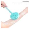 Silicone Double-Sided Bath Brush - Soft Long Handle for Comfortable Adult & Child Back Massage with Free Shipping