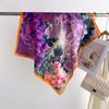 Cui Yun Flower Shadow Printed Silk Scarf Square Scarf Premium Shawl Professional Versatile Neck Small Square Scarf Headscarf