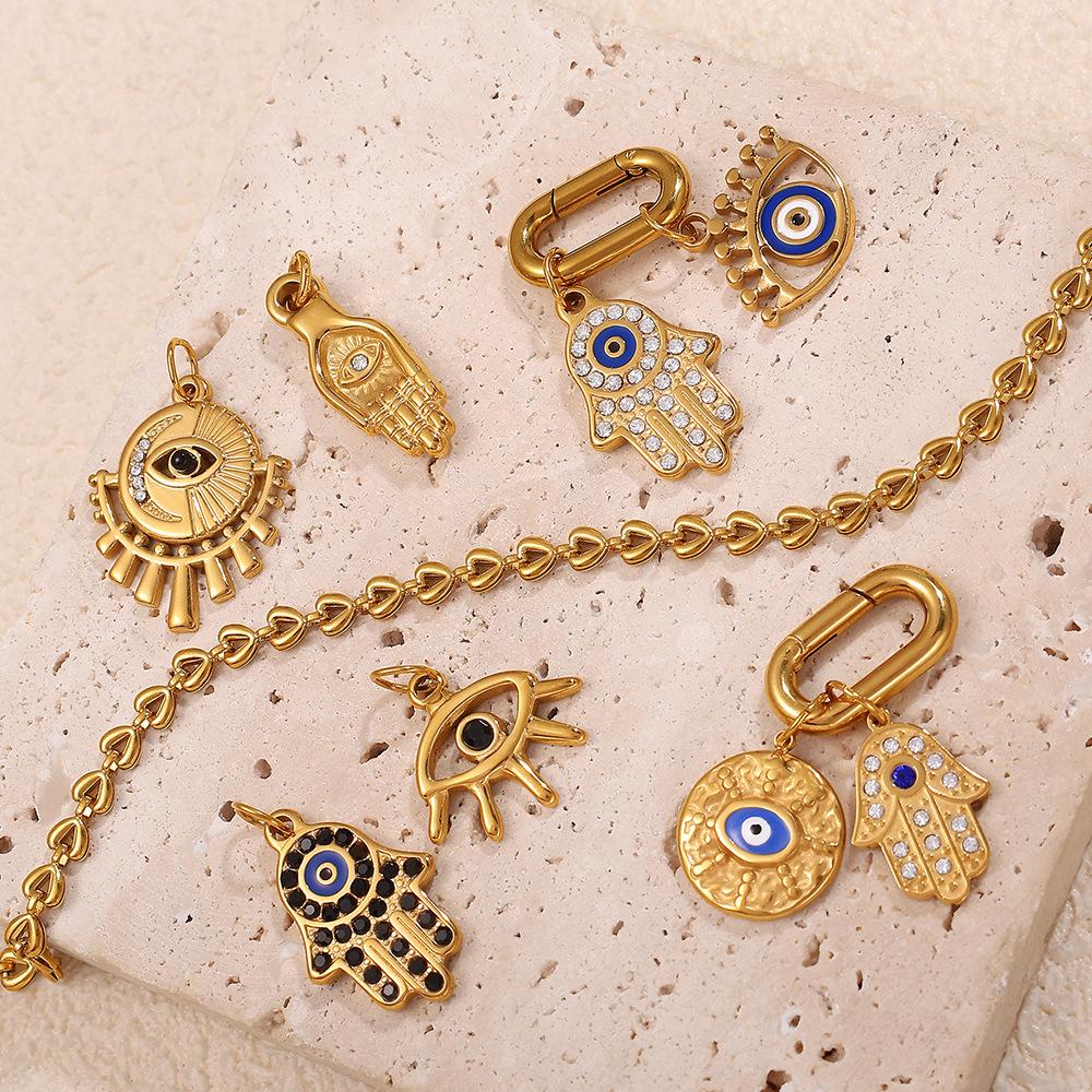 2026 DIY Кулон Ожерелье Амулеты Удачи Позолоченная Нержавеющая Сталь 18K Шармы Защита Удача Кулоны для Изготовления Украшений своими руками