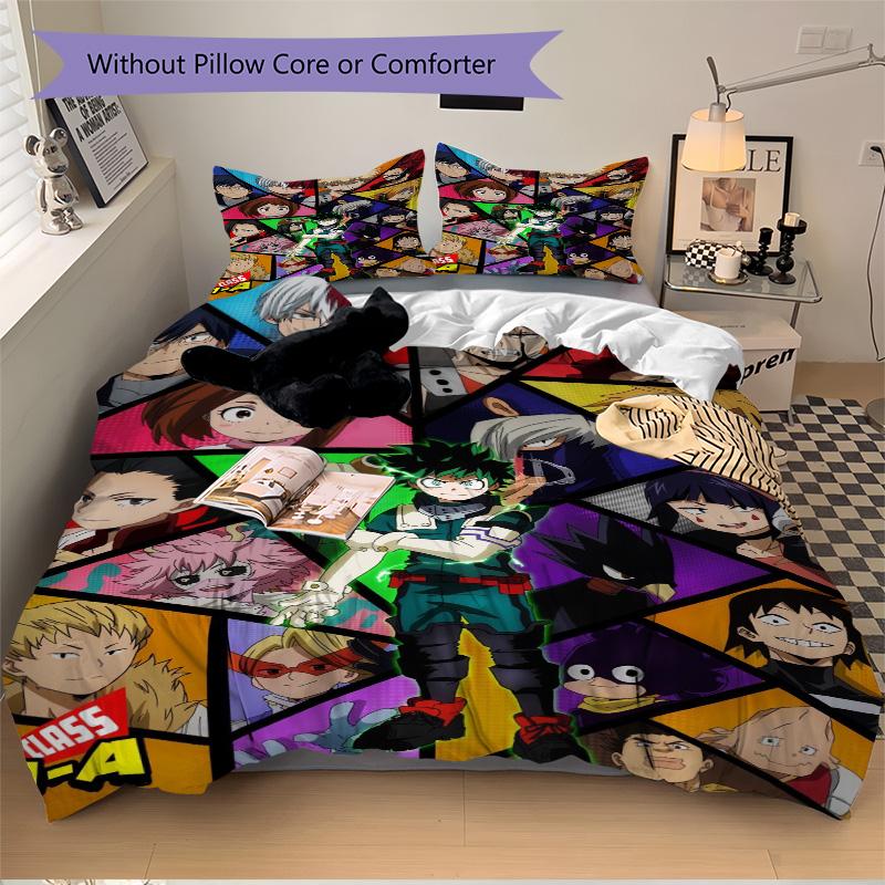 Heroic Adventures Unite Print 3Pcs Bedding Setduvet Cover With 2 Bedropillowcase Home Birthday Gift