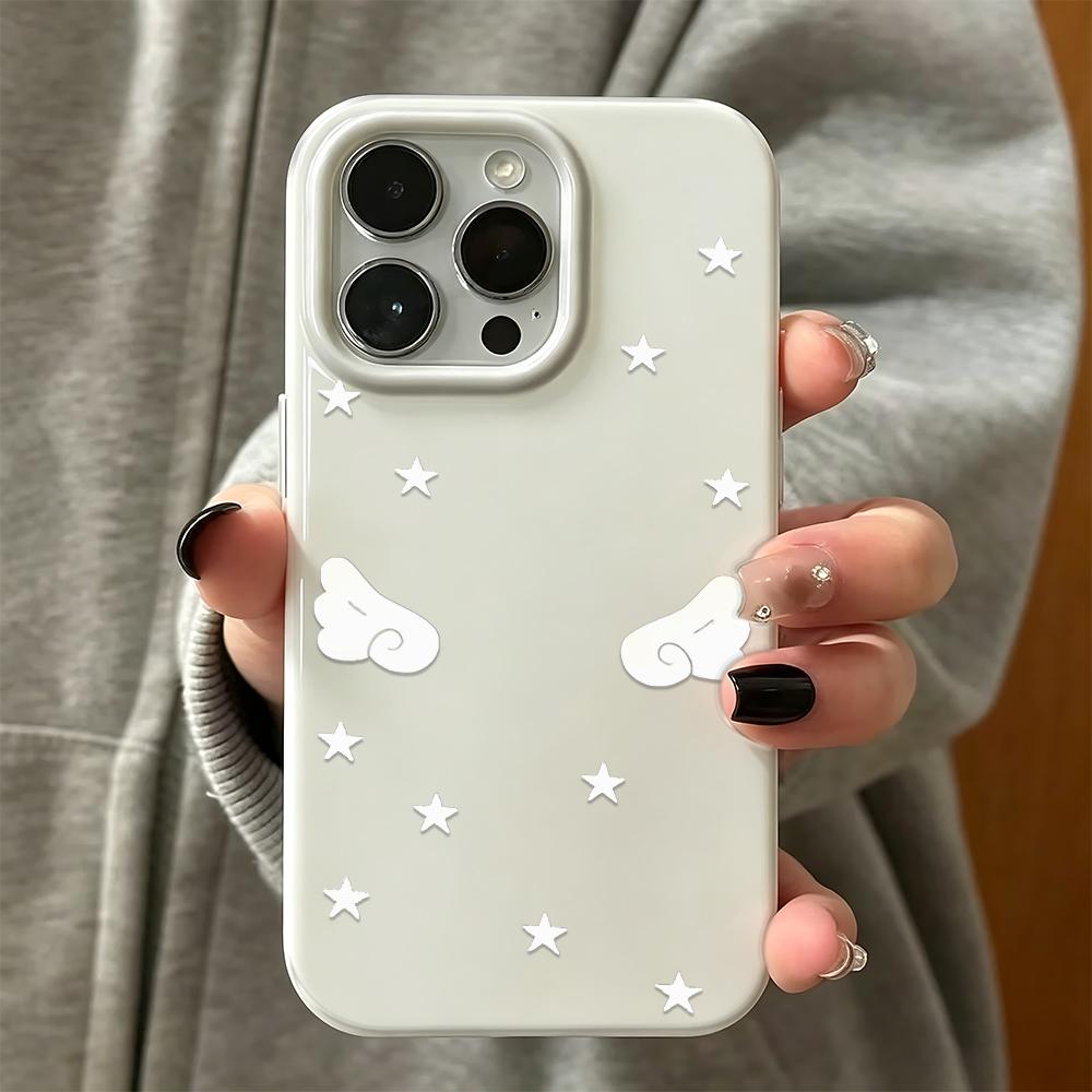 Чехол для телефона 'Крылья Ангела' для iPhone 11 12 13 14 Plus 15 16 17 Pro Max 17Air, чехол для телефона, не желтеющий, Coque Funda