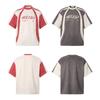 Women's American Vintage Summer T-Shirt, Loose Casual Top with Street-Style Letter Print