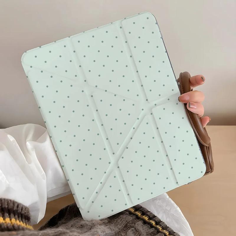 Чехол Funda со слотом для карандаша для Ipad 2017 10,5 дюйма Pro 11 2-го 3-го 4-го Поколения iPad 10-го Поколения 10,2 9-го 8-го 7-го Зеленый принт в горошек