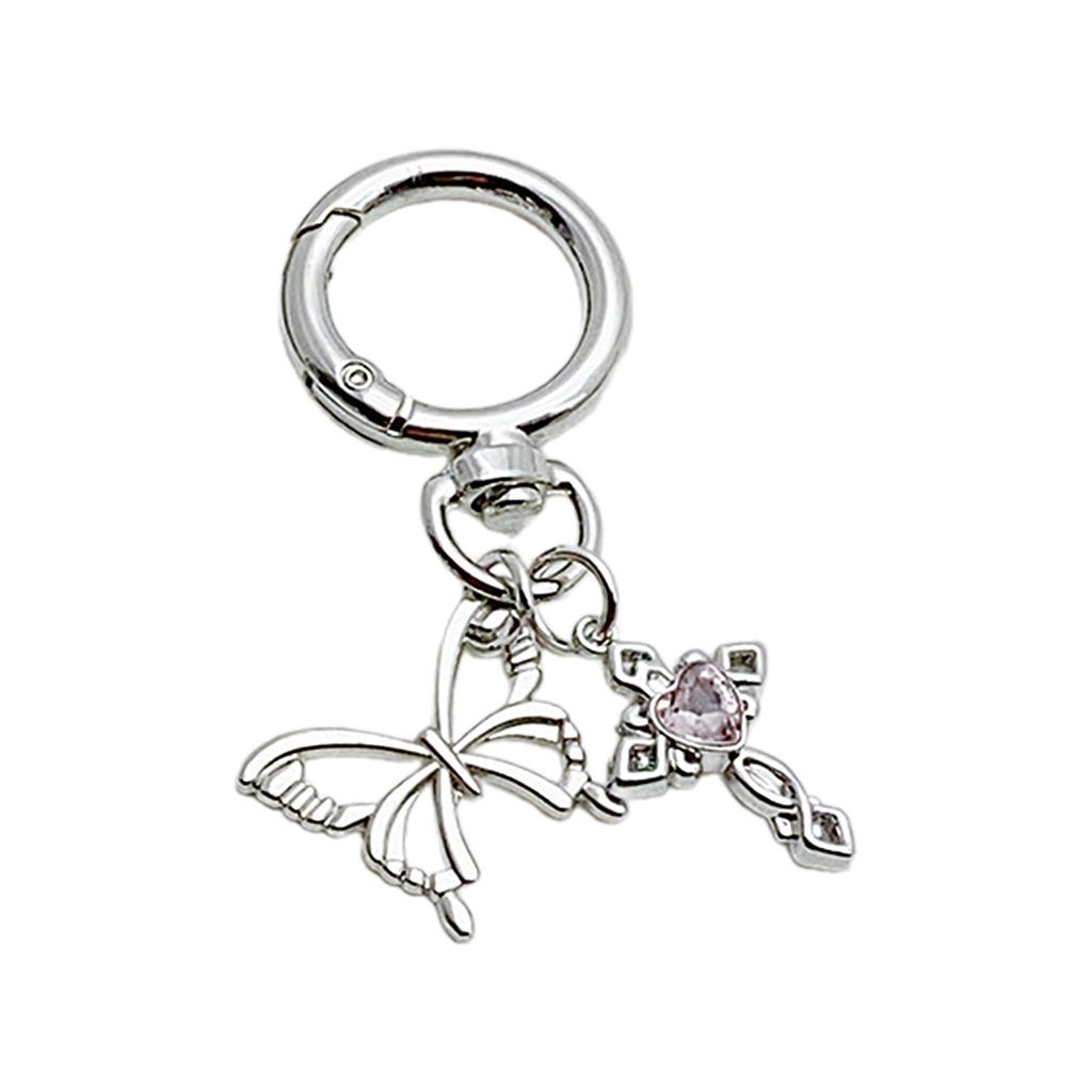 Elegant Butterfly Bows Shaped Keyring Versatile Fashion Accessory for Women Bag Pendant Phone Charm and Keychain