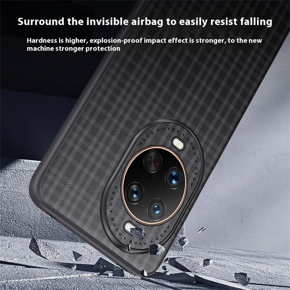 For Huawei nova 14 Pro 5G Case Plaid Texture PU Leather + TPU Protective Phone Cover