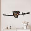Samurai Cutter Holder Wall Mounted Cutter Stand Retro Decorative Japanese Cutter Holder for Samurai Culture Enthusiasts Home Office