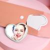 Heart Shaped Portable Mirror with Simple Design, Compact and Lightweight, Suitable for Travel, Home Decoration, Wedding Gifts
