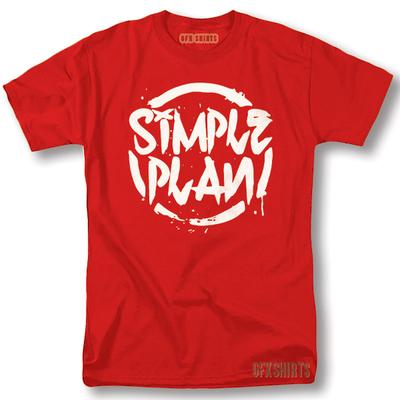 Футболка Simple Plan Концертный тур Рок Винтажный графический дизайн Футболка
