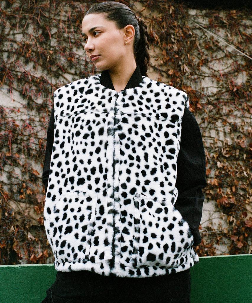 F8Ke Chemical Club Dalmatian Faux Fur Vest
