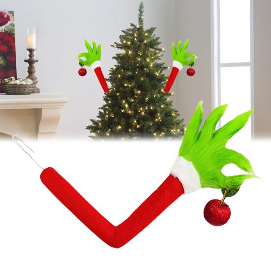 Рождественское украшение Реалистичный дизайн Проволока внутри пальцев Рука эльфа Украшение на елку Домашняя вечеринка Подвесное украшение