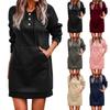 (Projector)Women Casual Hoodies Long Sleeve Drawstring Pullover Top Dress