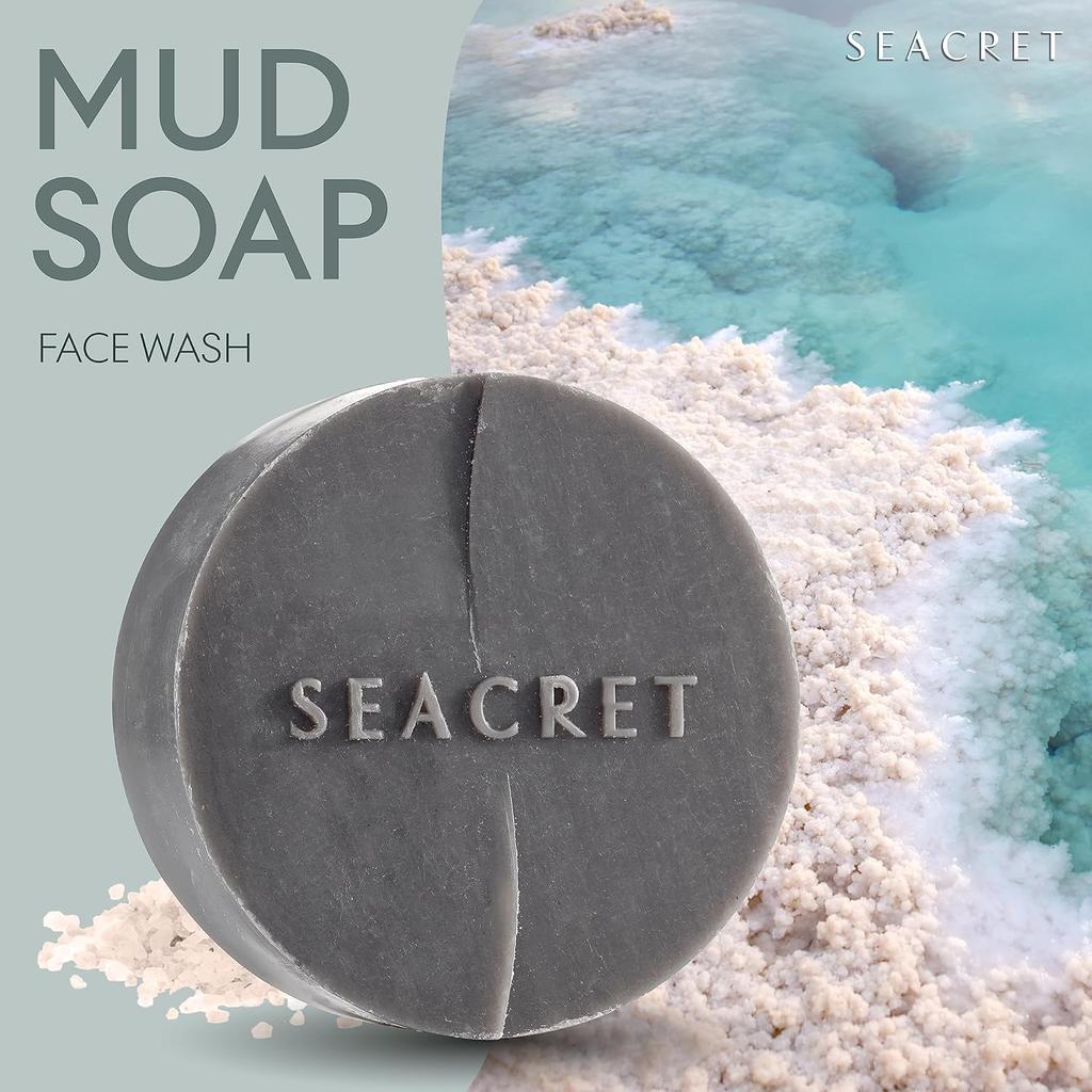 SEACRET Матирующая Грязь для Лица Мёртвого Моря Твердое Мыло для Лица 125г, Очищающее Средство, Инфузия, Мыло, Пенка, Уход за Кожей,