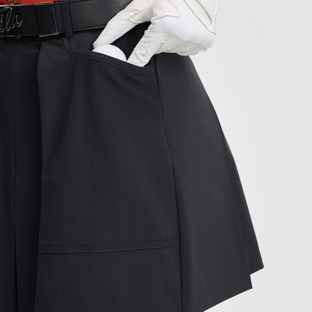 Fila Серия Гольф Простые Модные Спортивные Гольф Универсальные Удобные Плетеные Повседневные Шорты Женские шорты Глубокий Черный A11W625817FBK