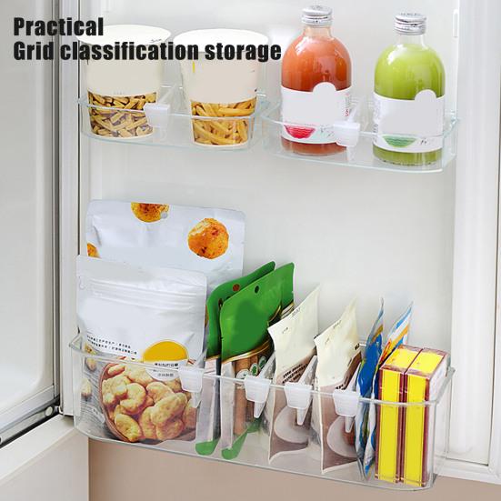 20Pcs Refrigerator Door Shelf Dividers Smooth Edge Burr Free Clip Design Fridge Multipurpose Organizer Adjustable Separators