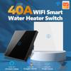 40A Tuya Smart Wifi Water Heater Boiler Touch Switch Smart Life APP Voice Control EU/US Plug Wall Switch Works with Alexa Google