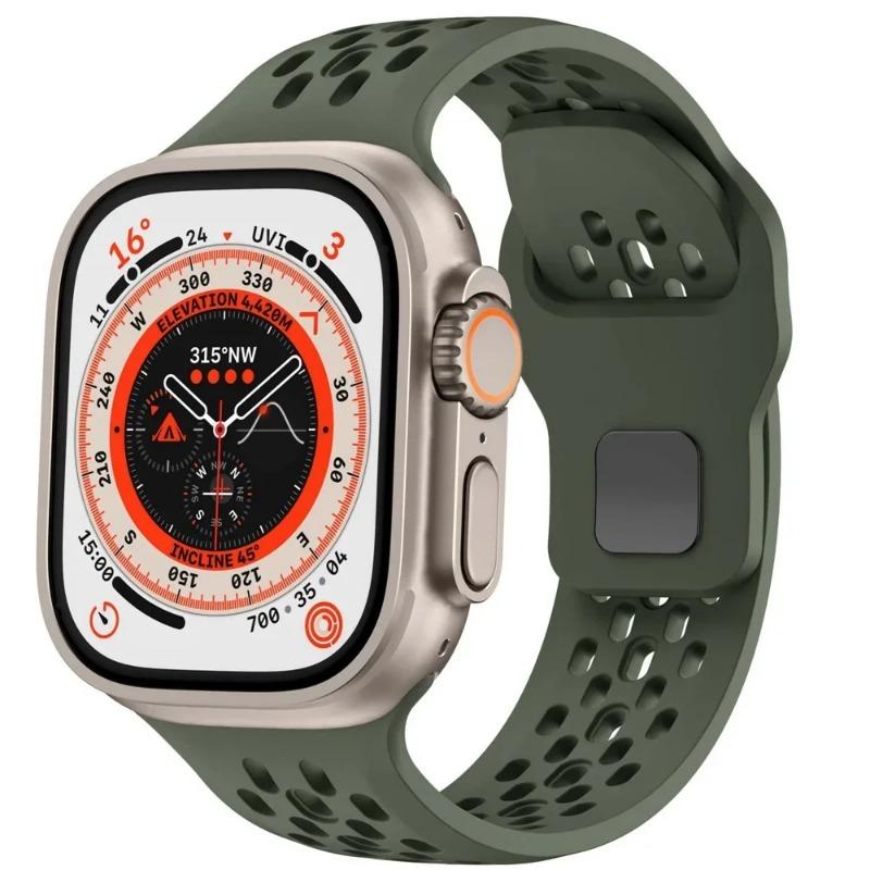 Силиконовый ремешок для Apple Watch Band Ultra 3 2 49 мм 11 10 46 мм 42 мм 9 8 7 45 мм 41 мм Браслет iWatch 6 5 SE 3 44 40 мм Серия Band