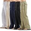 Men's Linen Large Size Cotton Pocket Trousers Casual Loose Pants