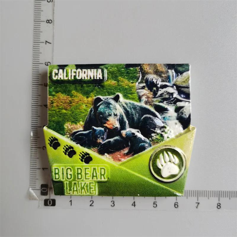 США Аляска Медведь Kawaii Магниты на холодильник Туристический сувенир Британский Канада Медведь Холодильник Магнитные наклейки Милый магнит Декор Подарок