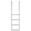 4 Step Dock Ladder Silver 45 * 11.5 * 162 cm Aluminum