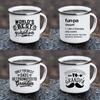 Original Breakfast Cups To Sublimate World's Best Grandpa Print Creative Enamel Coffee Mugs Cup of Coffee Travel Mug Kawaii Beer