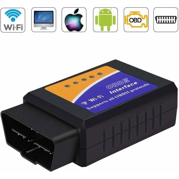 Outil De Diagnostic OBD2 - ELM327 - WiFi - Universel - Compatible OBD-II - Scanner Voiture