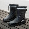 Men's Waterproof Anti-slip Rain Boots Outdoor Fishing Boots New Rain Boots Men's Rubber Shoes with Velvet To Keep Warm In Winter