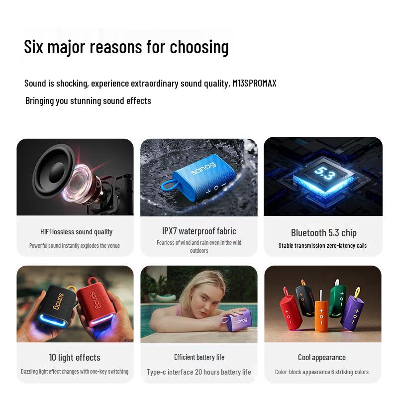 Портативная Bluetooth-колонка SANAG M13S Pro Max (Китайская версия)