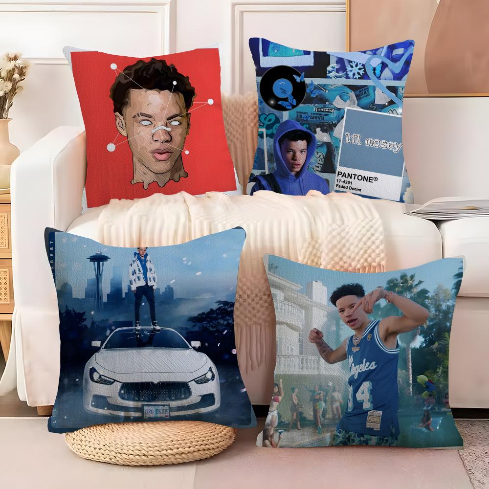 Hip-Hop Rapper Singer L-Lil Mosey 2 Pillow Case Linen Pillow Case Sofa Home Decor Cushion Cover Cushion Cove