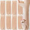 10 пар прозрачных носков с двумя пальцами, ультратонкие чулки с раздельными пальцами, мягкие носки-трубы с раздельным пальцем, женские