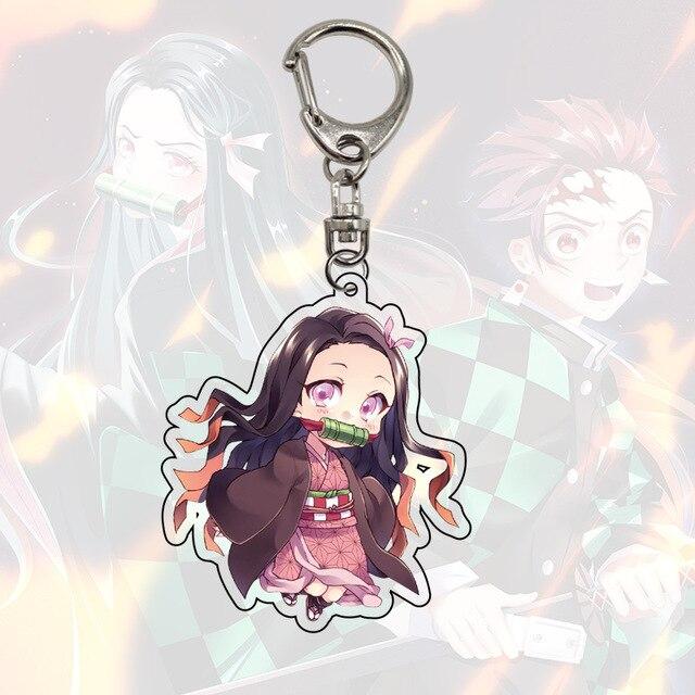 Аниме Demon Slayer Kimetsu No Yaiba Tanjiro Kamado брелок для косплея акриловый мультяшный брелок для ключей кулон