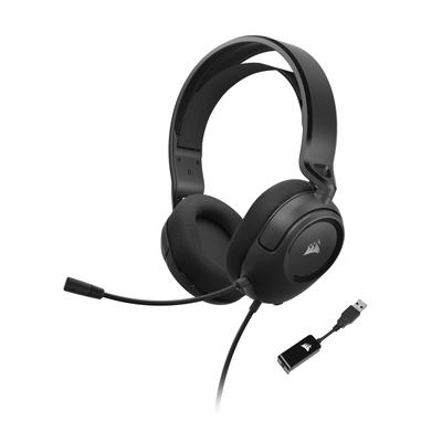 Игровая гарнитура CORSAIR HS35 SURROUND V2 Подключение Dolby Audio Всенаправленный микрофон Регулируемая громкость Совместимость с углеродным волокном Мультиплатформенность 7.1 3,5 мм