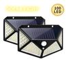 100 LED Solar Wall Lights Outdoor Solar Lamp PIR Motion Sensor Solar Powered Sunlight Street Light for Garden Light