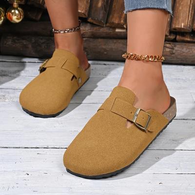 Мода Новая тенденция Пробковые шлепанцы Женские Уличные Пробковые Противоскользящие Мюли Шлепанцы Женские с Поддержкой Свода Стопы Сандалии Мода Пляжные Шлепанцы Женские