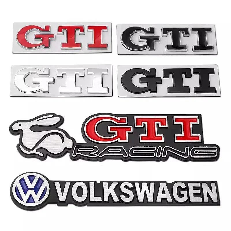opq1 Car Styling 3D Metal Badge Stickers Logo Decal Accessories For VW GTI Polo Golf Passat Tiguan Arteon Touareg Taigo Caddy Jetta B