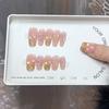Pure Hand-made Phototherapy Wear Nail Art Mattea Jiu Jian Shuri Blush Hand-painted Reusable Nail Art Patches