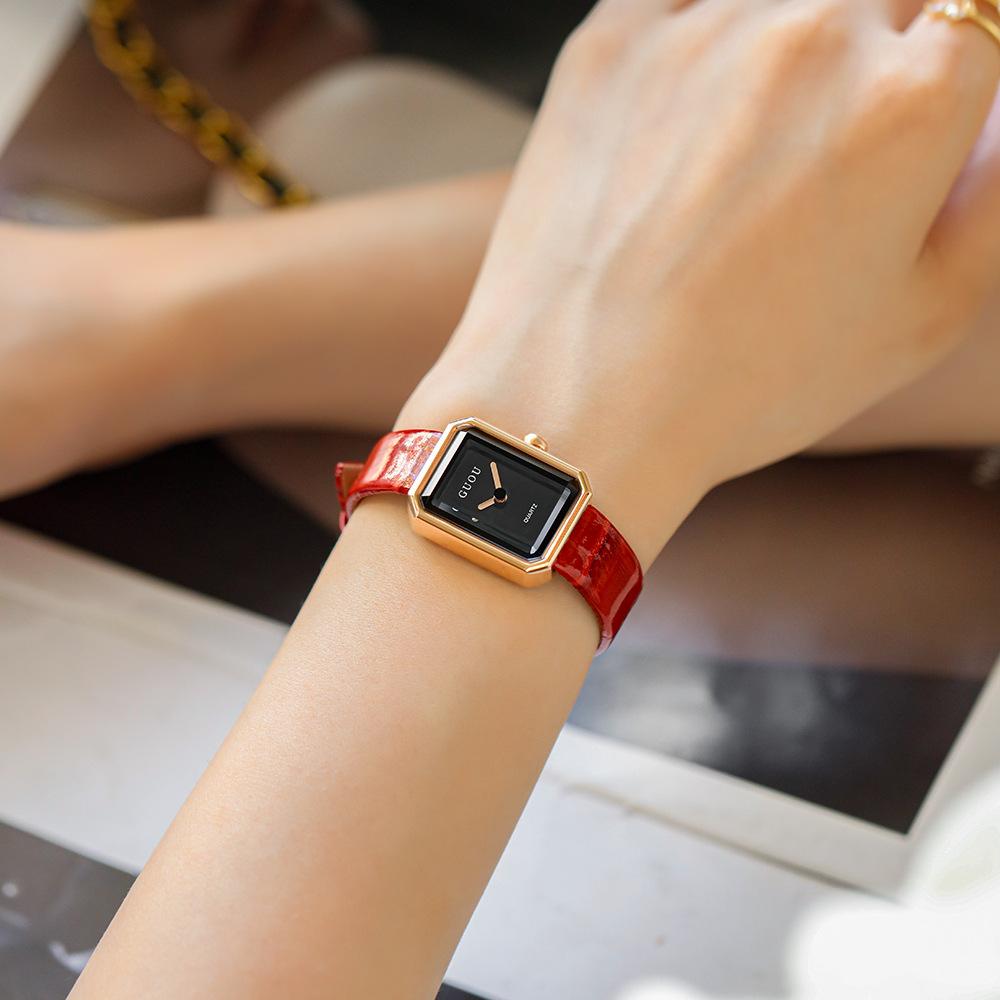 Новые женские часы Belt Square Простые женские часы Модные кварцевые часы Трендовые женские часы