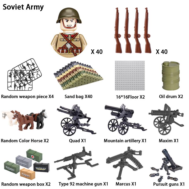 24 шт./партия Военный персонаж Второй мировой войны Армия Второй мировой войны Строительные блоки Персонаж солдата армии Второй мировой войны Строительные блоки Детские праздничные подарки Игрушки
