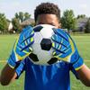 1 pair Finger Protection Kids Goalie Gloves Double Sided Latex Goalkeeper Gloves  Children