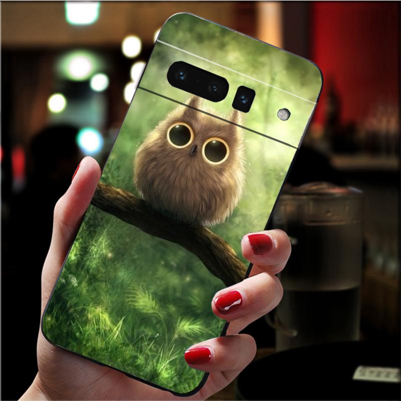 Чехол для телефона Google Pixel 7 Pro 7 6A 6 Pro 5A 4A 3A Pixel 4 XL Pixel 5 6 4 3 XL 3A XL 2 XL с милым животным и мультяшной совой, чехол Funda