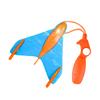 Foam Airplane Toy with Colorful Lights Whistling Spinner Manual Launching Glider Plane for Kids Outdoor Play