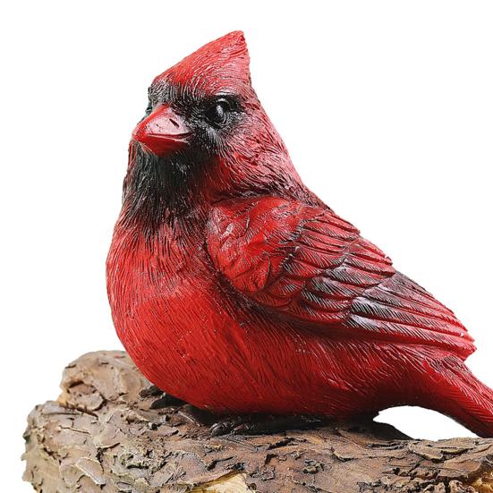 Красная статуэтка птицы, настенная красная статуэтка птицы, декор стола, украшение из смолы для сада, дерева, крыльца, двора, внутренней стены