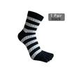 1/5 Pairs Man Short Five Finger Socks Business Cotton Striped Elastic Breathable Party Dress Gentleman Toe Happy Socks 4 Seasons