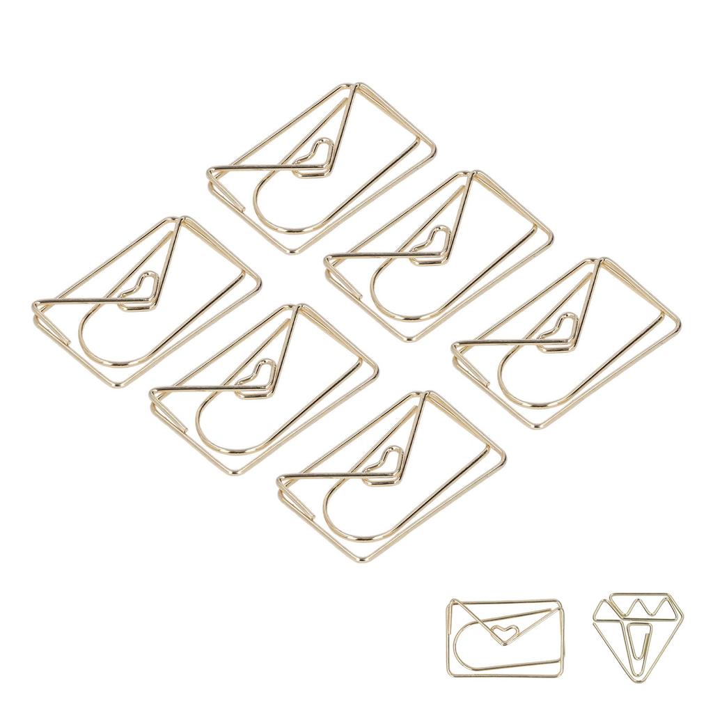 100 шт. Металлические скрепки для бумаги, золотистые, гальванические, антикоррозийные, нескользящие, с держателем