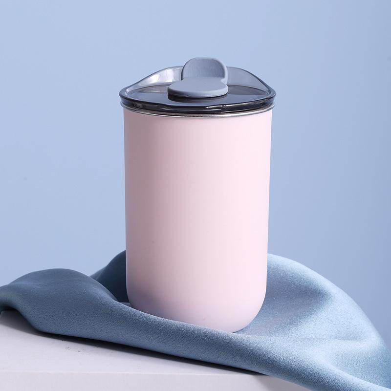 Portable Stainless Steel Thermal Casual Coffee Cup Anti Slip Vacuum Heat Insulated Travel Mug with Lid Tea Coffee Milk Water Cup