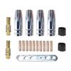 19Pcs 15AK Welding Torch Consumables Tips 0.8mm/1.0mm/1.2mm Gas Nozzle Tip Holder MIG MAG M6