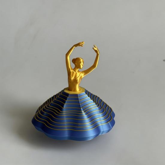 Вращающаяся балерина из 3D-печати, игрушка-антистресс, фигурка балерины, декор для стола, расширенная