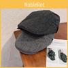 Mens Stripes Beret Cap With Breathable Warm Fabric For Fall Winter Outdoor And Daily Wear