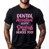 Ассистент стоматолога Потому что стоматологам тоже нужны герои Черная футболка Осенние подарки для мужчин Повседневная